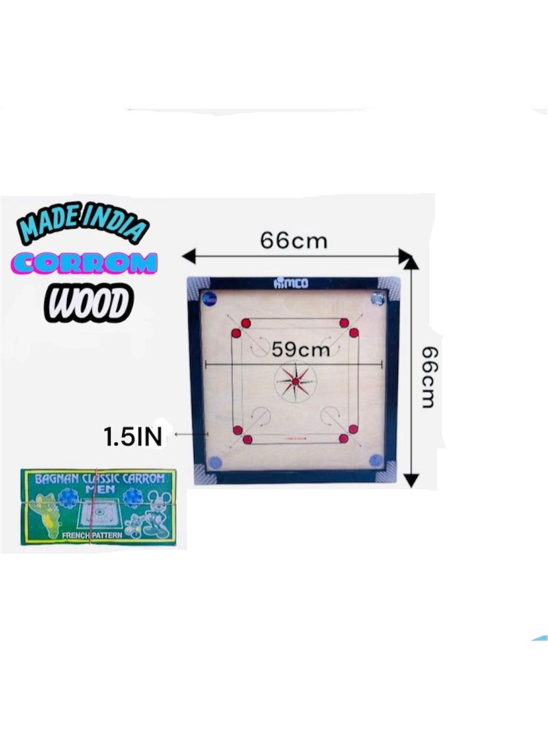 Carrom Board With Coins 66x59x66cm